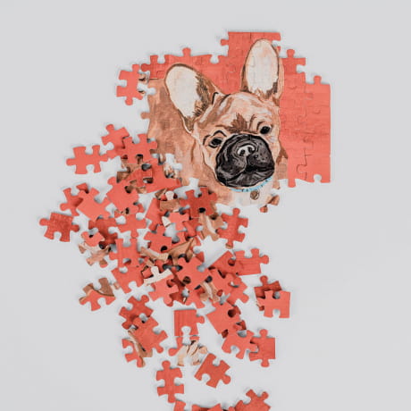 Puzzle dwustronne BULDOG FRANCUSKI prezent dla psiary 100 elementw