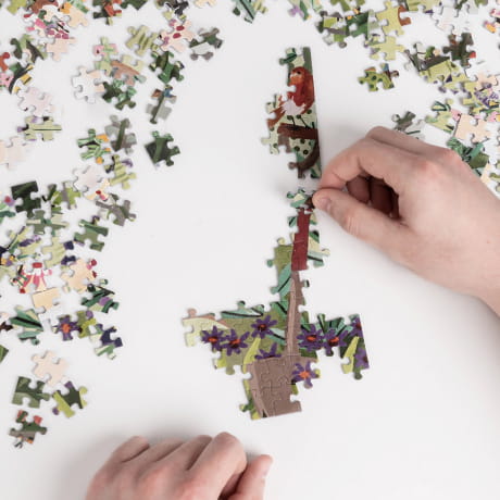 Puzzle OGRD prezent dla mioniczki kwiatw	