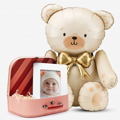 Ramka i balon w kuferku PREZENT DLA PRZYSZ�EJ MAMY zestaw prezentowy dla przysz�ej mamy