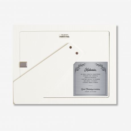 Posrebrzana ramka na zdj�cia ANIO� STRӯ prezent na chrzest pami�tka chrztu elegancka ramka na zdj�cie