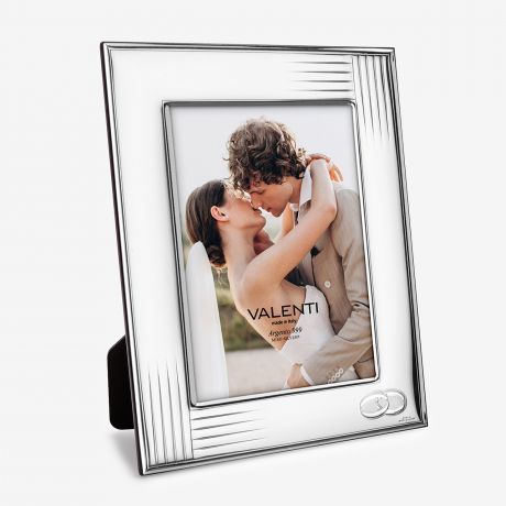 Posrebrzana ramka na zdj�cia TW�J TEKST prezent na �lub