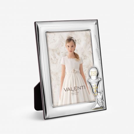 Srebrna RAMKA NA ZDJ�CIE KOMUNIJNE pami�tka pierwszej komunii �wi�tej ramka na zdj�cie komunijne