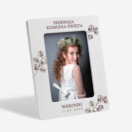 Ramka na zdjcie komunijne GAZKI prezent na komuni dla dziewczynki ramka na zdjcia komunia