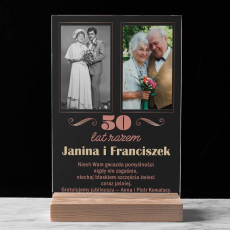 Statuetka ze zdjciem PAMITKA 50 ROCZNICY LUBU prezent na 50 rocznic lubu prezent na 50 lecie lubu