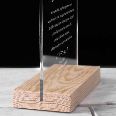 Statuetka DLA NAUCZYCIELA z grawerem Elegancki prezent dla nauczyciela upominek dla nauczyciela
