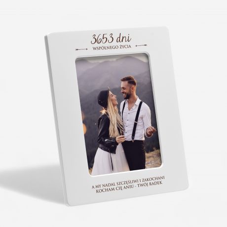 Personalizowana ramka fotograficzna ROMANTYCZNY PREZENT NA ROCZNIC LUBU