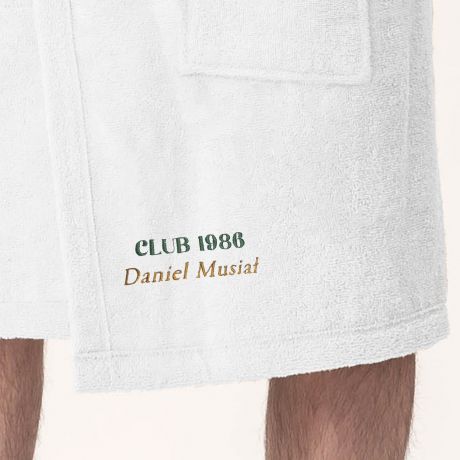 R�cznik do saunowania z  haftem CLUB prezent na urodziny