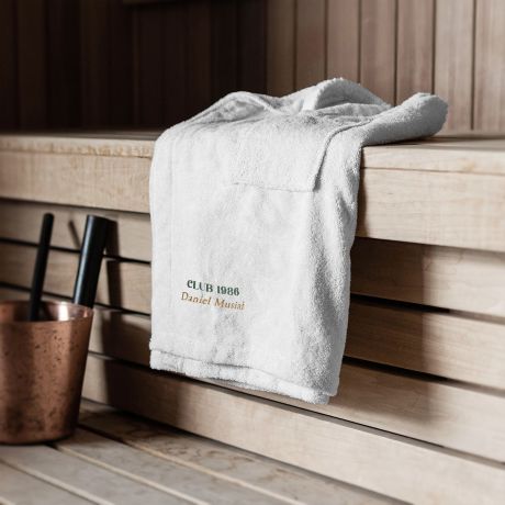 R�cznik do saunowania z  haftem CLUB prezent na urodziny