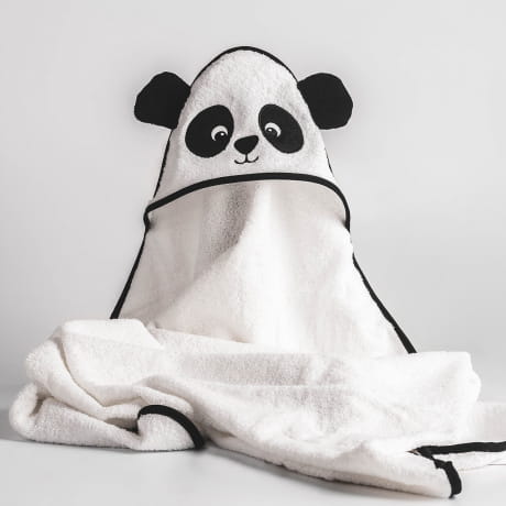 Ręcznik z kapturkiem PANDA prezent z imieniem dziecka