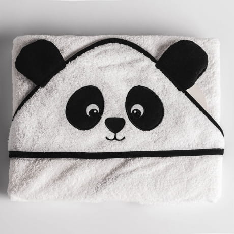 Ręcznik z kapturkiem PANDA prezent z imieniem dziecka