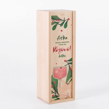 Wino na urodziny koleanki ROSAPASSO w skrzynce
