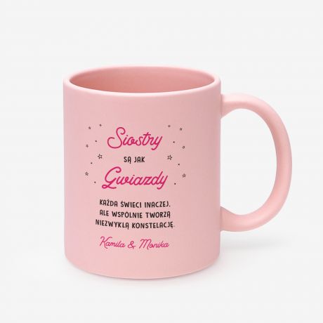 Rowy kubek dla siostry GWIAZDY prezent dla siostry kubek dla siostry personalizowany kubek