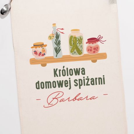 cierka personalizowana KRLOWA DOMOWEJ SPIARNI praktyczny prezent do kuchni