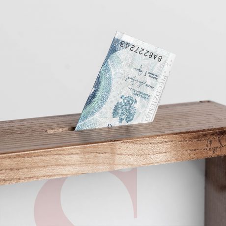 Skarbonka dla dziewczynki Z IMIENIEM personalizowana skarbonka prezent dla dziewczynki drewniana skarbonka