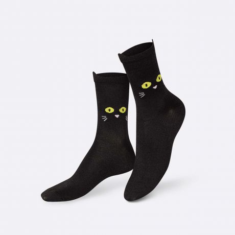 Czarne skarpetki w koty - Eat My Socks