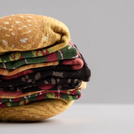 Skarpetki HAMBURGER drobiazg na Dzie Chopaka (2 pary) prezent na Dzie Chopaka prezent dla chopaka