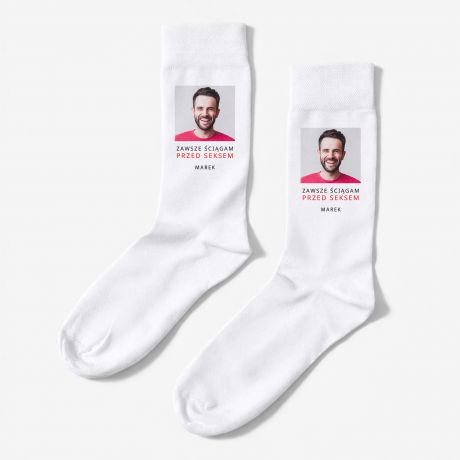 Skarpetki walentynkowe ze zdj�ciem PRZED SEKSEM 42-45