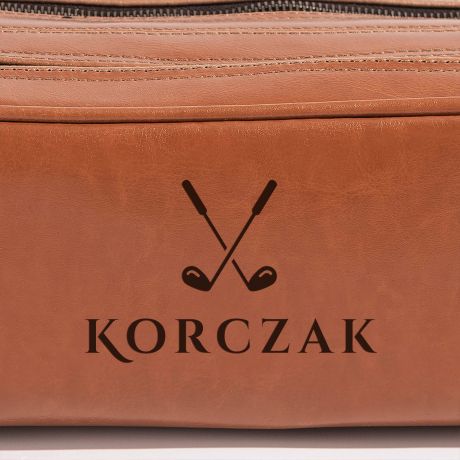 Skrzana mska kosmetyczka PREZENT DLA GOLFISTY skrzana kosmetyczka mska z grawerem