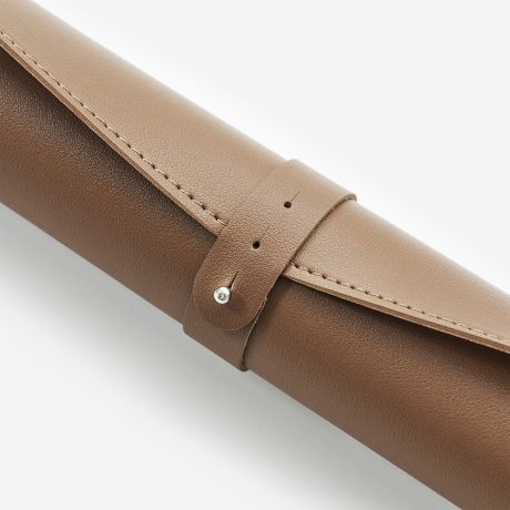 Elegancka podkadka na biurko TWJ TEKST brzowa prezent na urodziny personalizowany prezent dla niego