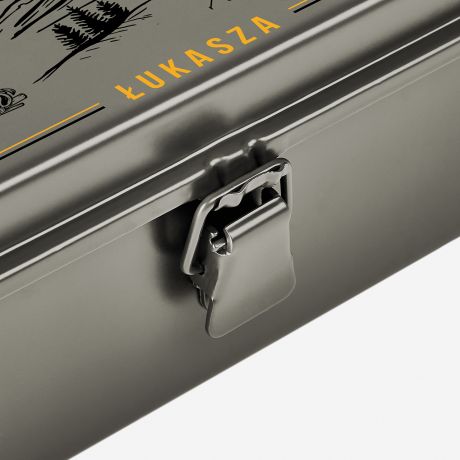Personalizowana puszka metalowa NIEZBDNIK prezent dla biwakowicza
