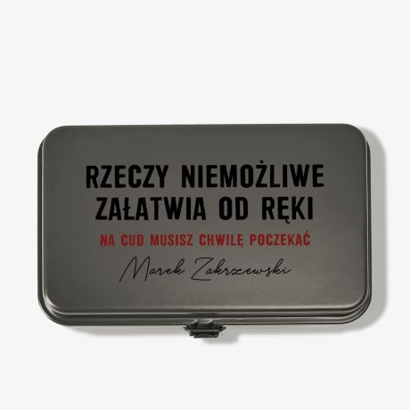 Skrzynka dla majsterkowicza RZECZY NIEMOLIWE prezent dla mczyzny prezent dla majsterkowicza