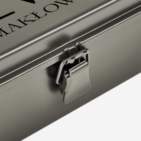 Personalizowana skrzynka metalowa ciemnozielona MONOGRAM prezent dla faceta skrzynka narzdziowa
