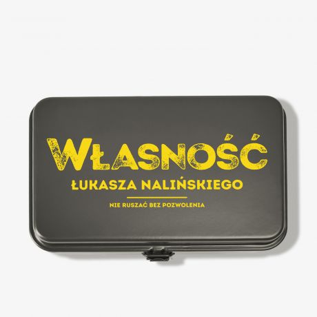 Metalowa skrzynka na narzdzia NIE RUSZA BEZ POZWOLENIA