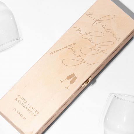 Personalizowana skrzynka na wino dla PARY MODEJ