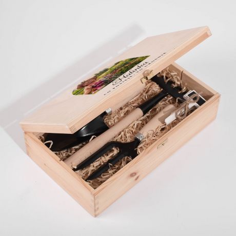 Skrzynka z narz�dziami ogrodowymi PREZENT DLA MI�O�NICZKI OGRODU ze zdj�ciem