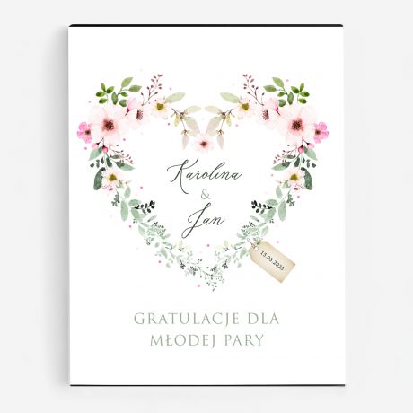 lubne czekoladki personalizowane SERCE prezent na lub prezent dla pary modej prezenty na wesele