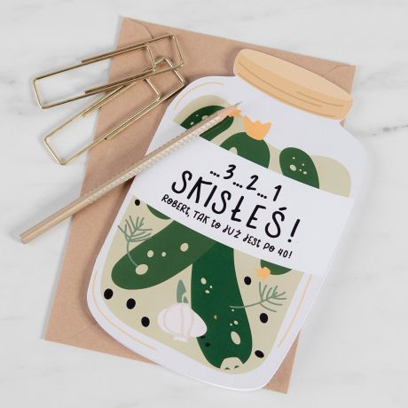 �mieszna kartka na 40 urodziny dla m�czyzny SKIS�E� kartka urodzinowa 40 lat upominek na 40 urodziny