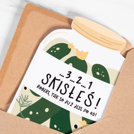 �mieszna kartka na 40 urodziny dla m�czyzny SKIS�E� kartka urodzinowa 40 lat upominek na 40 urodziny