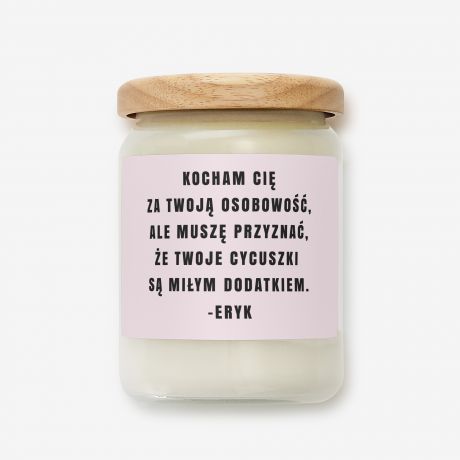 mieszna wieca MIY DODATEK prezent walentynkowy dla dziewczyny