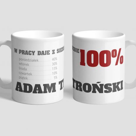 mieszny kubek do pracy STO PROCENT