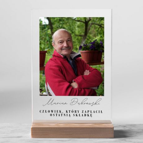 Personalizowana statuetka dla emeryta OSTATNIA SKADKA