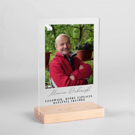Personalizowana statuetka dla emeryta OSTATNIA SKADKA