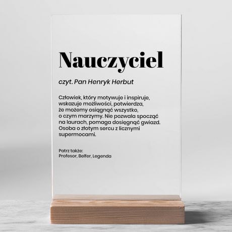 Statuetka dla Nauczyciela DEFINICJA prezent na Dzie Nauczyciela