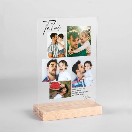 Statuetka DLA TATY ze zdjciami personalizowany prezent dla taty prezent na dzie taty prezent na dzie ojca