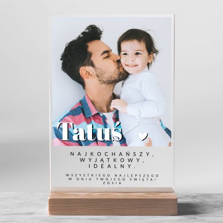 Statuetka na Dzie� Taty ze zdj�ciem PREZENT OD DZIECKA