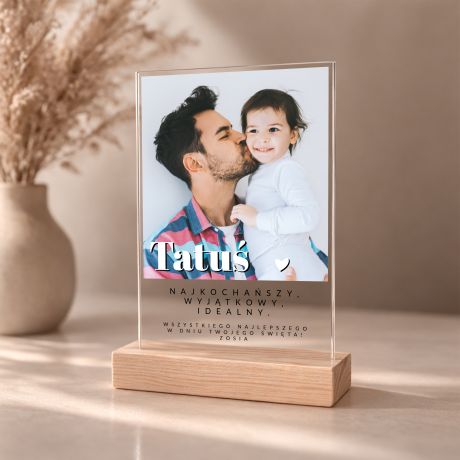 Statuetka na Dzie� Taty ze zdj�ciem PREZENT OD DZIECKA
