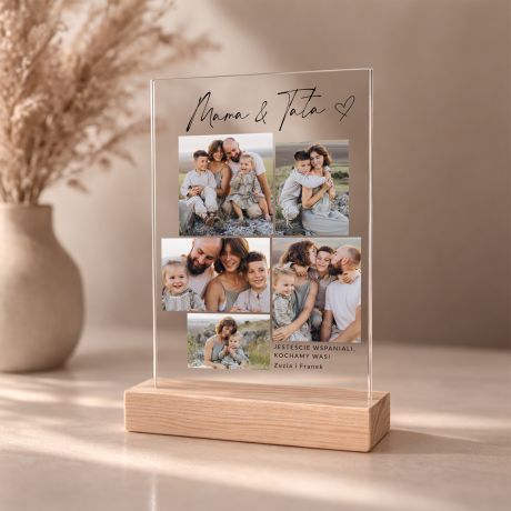Statuetka ze zdj�ciami PREZENT NA DZIE� MAMY I TATY dzie� matki dzie� ojca prezent dla mamy prezent dla taty