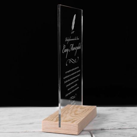 Statuetka DLA NAUCZYCIELA z grawerem Elegancki prezent dla nauczyciela upominek dla nauczyciela