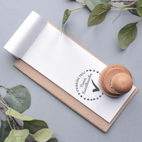 Stempel drewniany prezent na DZIE NAUCZYCIELA upominek dla nauczycielki prezent dla nauczyciela