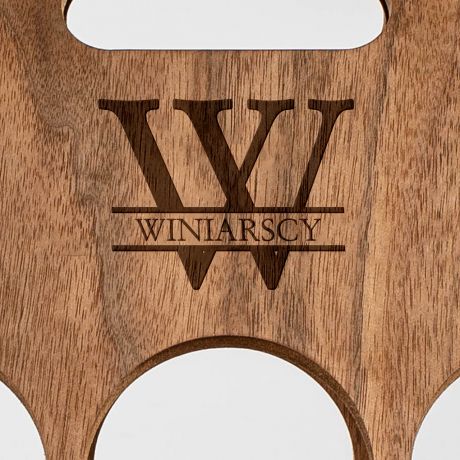 Stojak na wino grawerowany Z MONOGRAMEM elegancki prezent