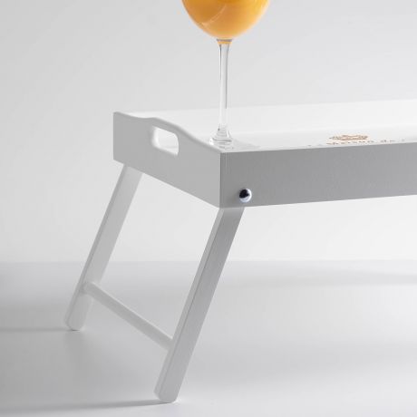 Personalizowany stolik niadaniowy biay PREZENT NA WPROWADZINY