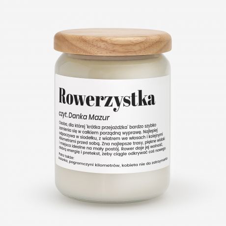 �wieca personalizowana DEFINICJA prezent dla rowerzystki �wiece zapachowe na prezent prezent dla niej
