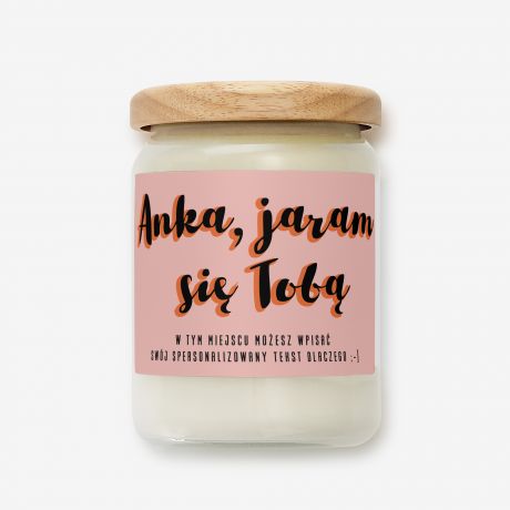 wieca personalizowana  JARAM SI TOB