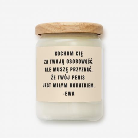 wieca personalizowana MIESZNY PREZENT NA WALENTYNKI DLA FACETA