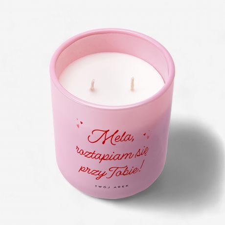 �wieca ROZTAPIAM SI� prezent na Walentynki dla niej