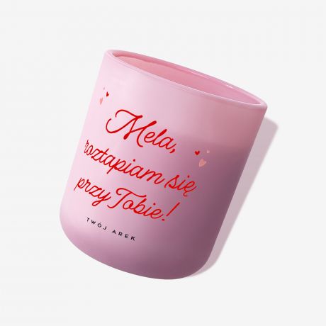 �wieca ROZTAPIAM SI� prezent na Walentynki dla niej